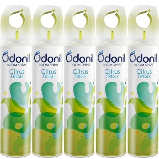 Odonil Room Air Freshener Spray, Citrus Fresh - 220 ml (Pack of 5)