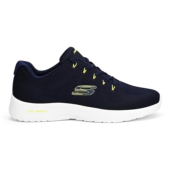 Skechers Men Dynamight Navy Lime Sneakers  UK-9 (894302IDNVLM)