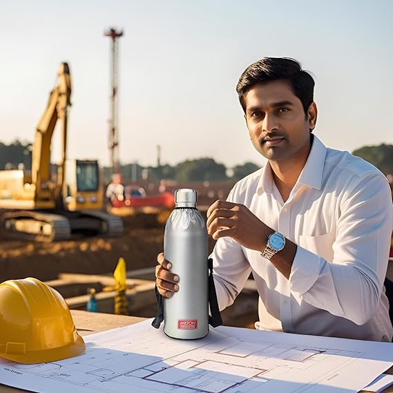 MILTON DUO DLX 1500 THERMOSTEEL WATER BOTTLE 1.5 LITRE 24 HR HOT AND COLD I LEAK PROOF LID ISI