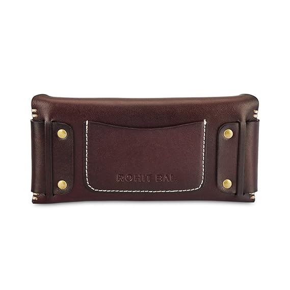 Rohit Bal Black Leather Wallet with Flap for Men