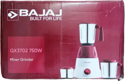 BAJAJ GX 3702 MIXER GRINDER 750W WHITE PINK