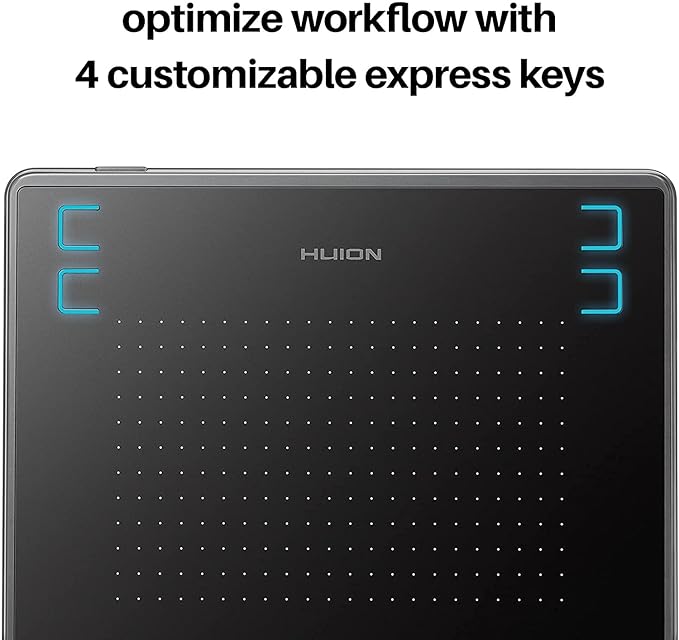 Huion Inspiroy H430P Drawing Graphics Tablet 4.8 x 3 inch Portable with 4096 Levels Pen Pressure and 4 Shortcut Keys Compatible with Windows Mac Android OS Linux