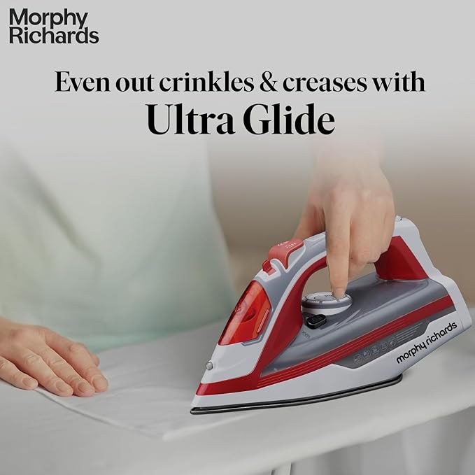 Morphy Richards Ultra Glide 1600W Steam Iron Red and White