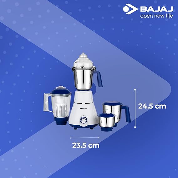 BAJAJ REX 750 MIXER GRINDER (4 JARS WHITE)