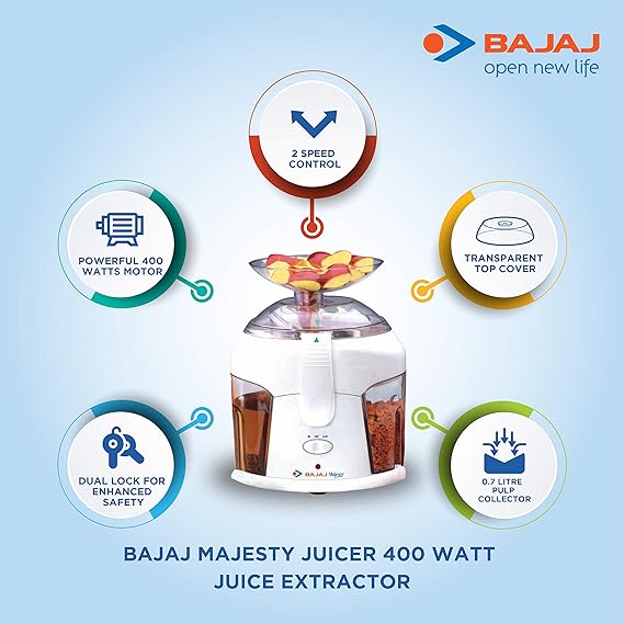 Fruit Bajaj Majesty Juicer Extractor Bajaj Majesty 400-Watt Juice