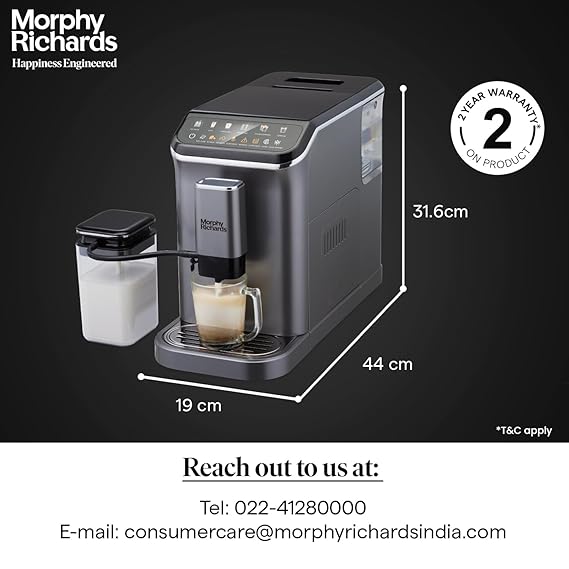 MORPHY RICHARDS CAFE ARTISAN COFFEE MAKER 1350W CHROME SILVER