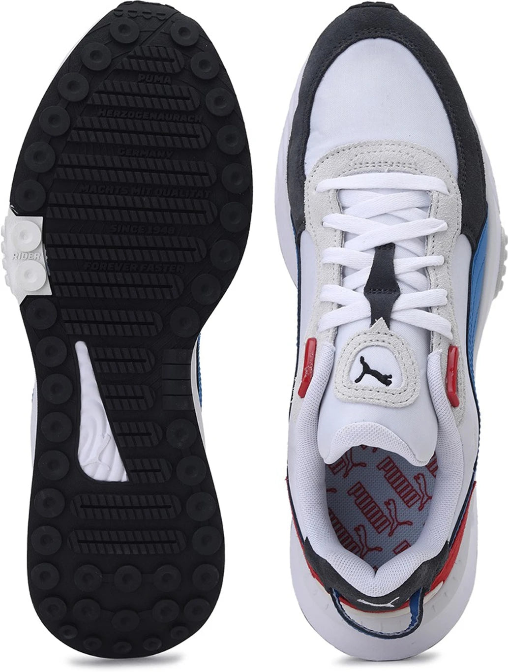 PUMA Wild Rider Rollin Sneakers For Men (White , 3 )