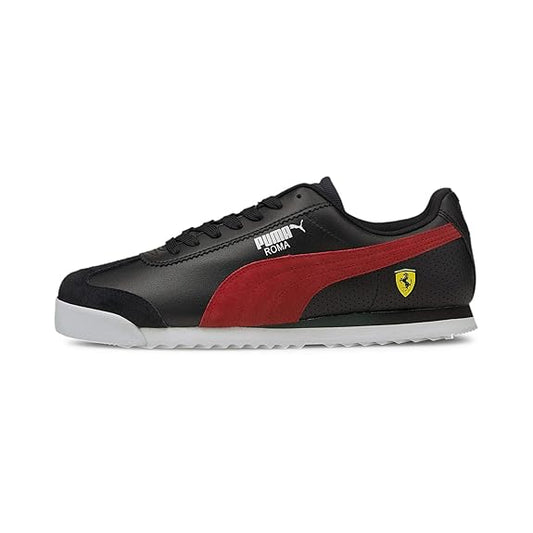 PUMA Scuderia Ferrari Roma Men's Motorsport Shoes Black White Sneaker - UK 7(30676601)