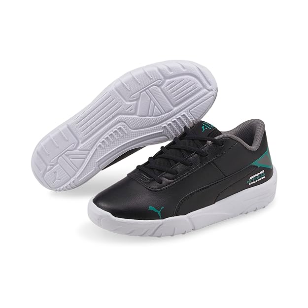 Puma Unisex-Child MAPF1 Drift Cat Delta V PS Puma Black-Spectra Green Sneaker- 2 UK (30692104)