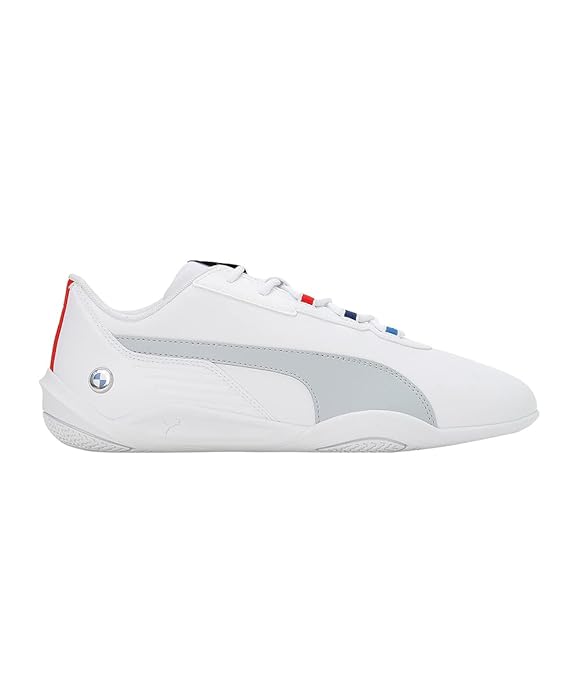 Puma Unisex-Adult BMW MMS R-Cat Machina White-Platinum Gray Sneaker UK-3 (30731104)