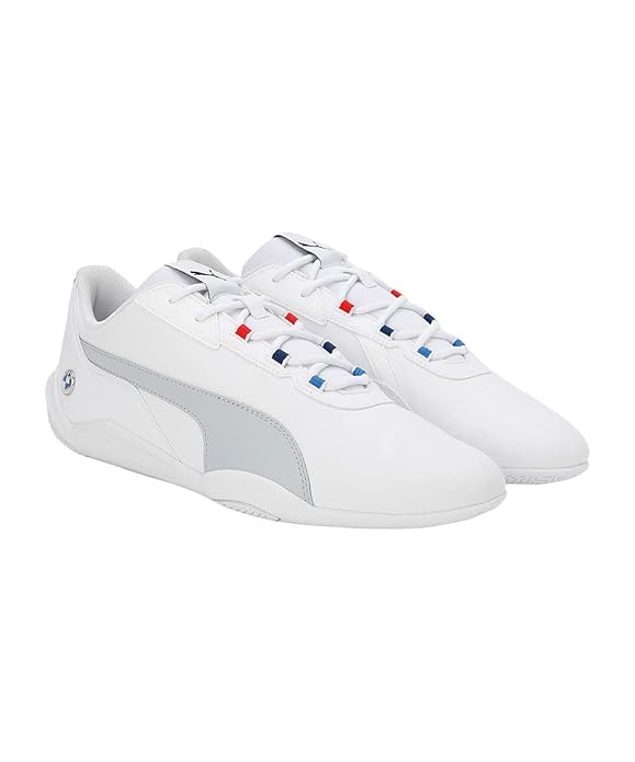 Puma Unisex-Adult BMW MMS R-Cat Machina White-Platinum Gray Sneaker UK-3 (30731104)