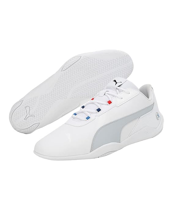 Puma Unisex-Adult BMW MMS R-Cat Machina White-Platinum Gray Sneaker UK-3 (30731104)