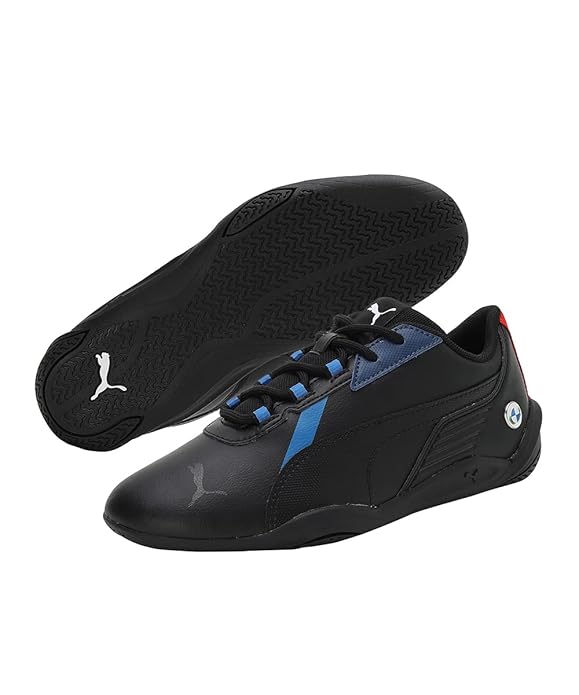 Puma Unisex-Kids BMW MMS R-Cat Machina Jr Black-Estate Blue Sneaker - 3UK (30731201)