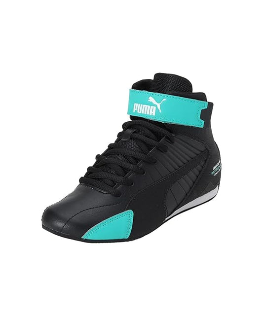 Puma Unisex-Kid MAPF1 Kart Cat Mid Jr White- Team Silver Sneaker - 4 UK (30786102)
