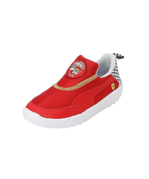 Puma Unisex-Kid Ferrari Bao Kart PS Rosso Corsa-White Sneaker UK-13 (30787801)