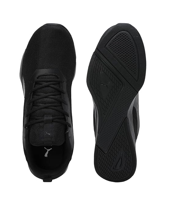 Puma Unisex-Adult Flyer Flex V1 Black-Black Running Shoe - 7 UK (31062001)