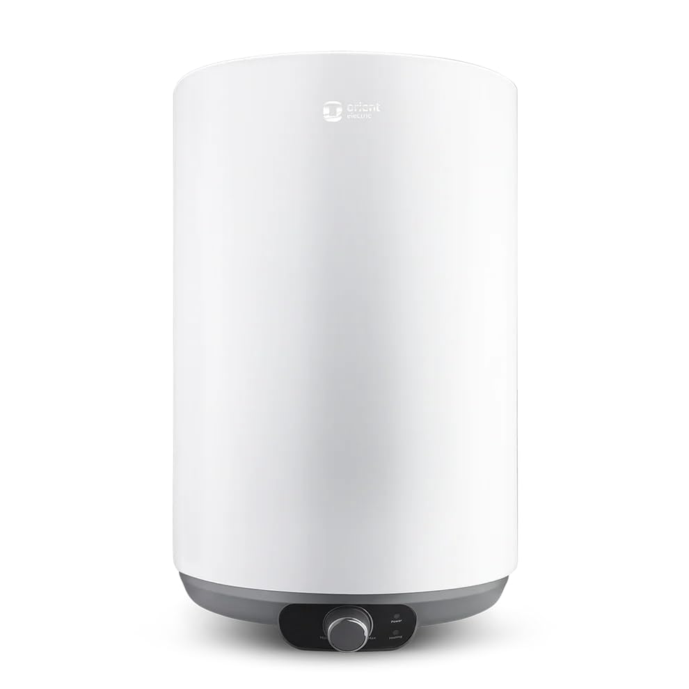 Orient Electric Aquanova Neo 25L 5 Star Storage Water Heater (White, Vertical, 2000W) | Glassline Tank | Incoloy Heating Element | Whirlflow Technology | 2 Years Warranty (White, 25 Liter)
