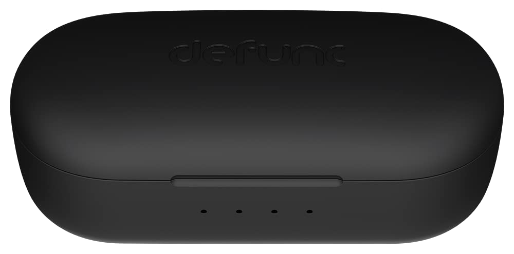 Defunc True Music Wireless Bluetooth TWS Earbuds - Compatible with iOS & Android, IPX4 Rating, Personalized fit, 22 Hours Total Playtime, Touch Control (Black)