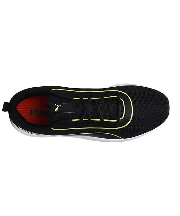 Puma Mens Mizar Puma Black-Limepunch Running Shoe