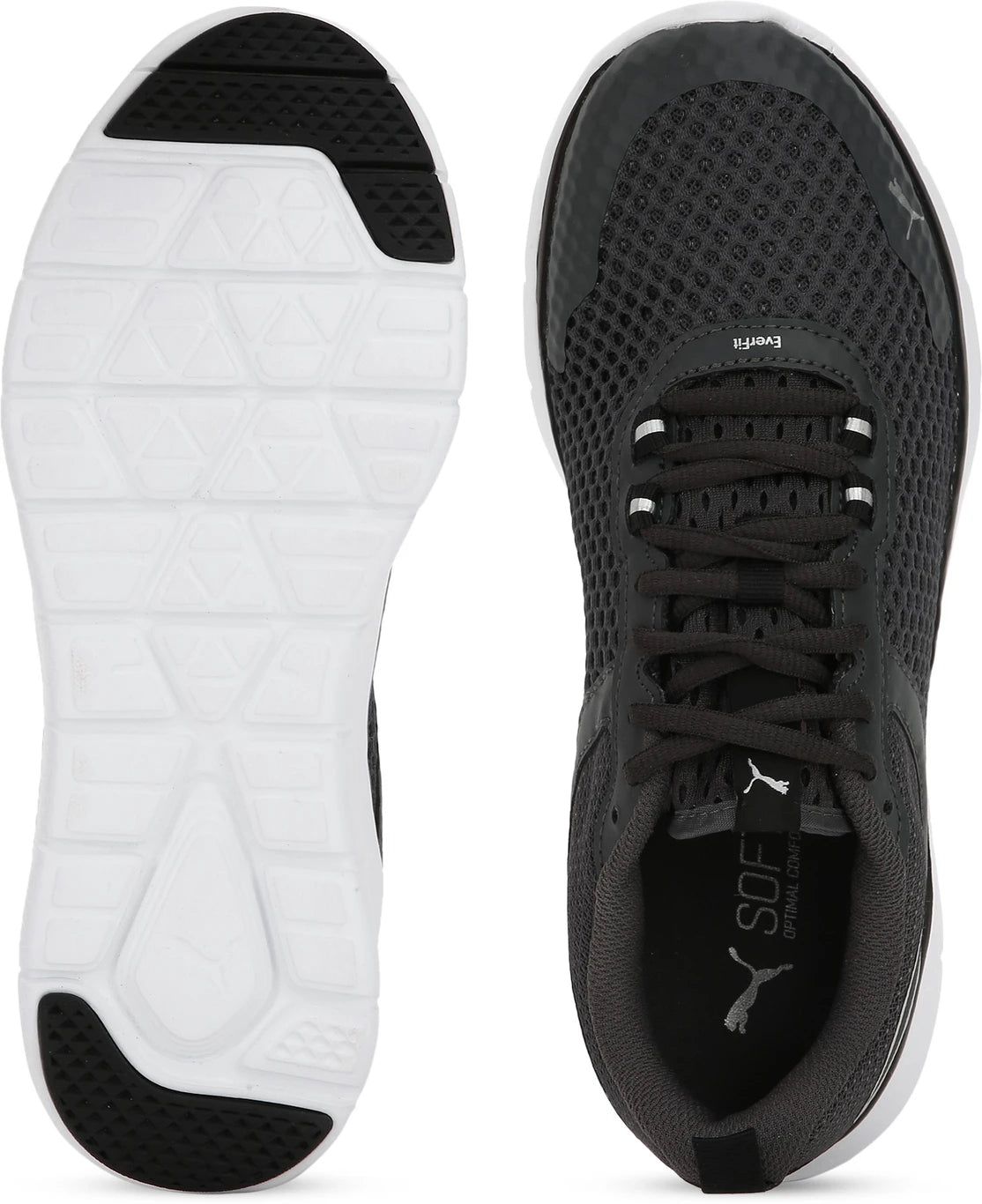 PUMA Flex Essential Pro Running Shoes For Men (Dark Shadow-Black , 3 UK )