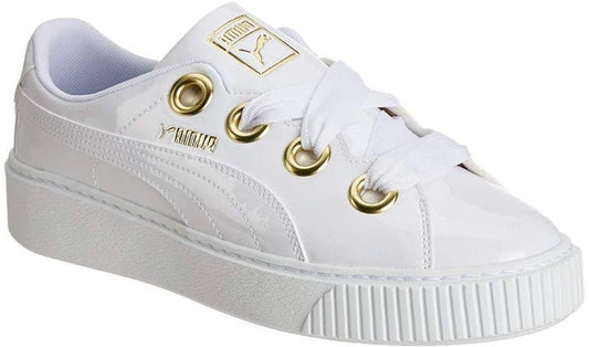 PUMA Platform Kiss Patent Wn s  Running Shoes For Women (White , 4)