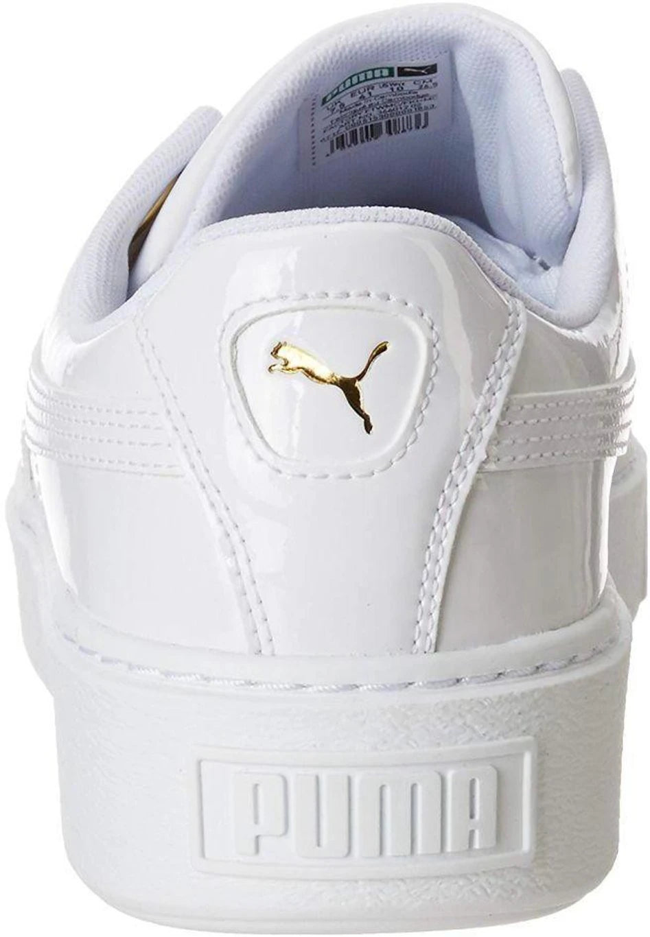 PUMA Platform Kiss Patent Wn s  Running Shoes For Women (White , 4)