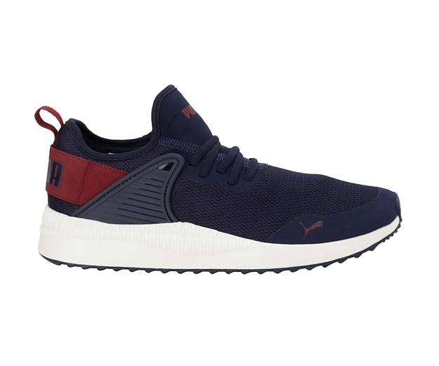 PUMA unisex-adult Pacer Next Cage Core Peacoat-Rhubarb-Whisper White Sneaker UK-8 (36998202)
