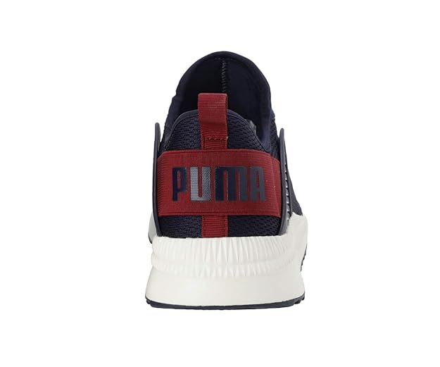 PUMA unisex-adult Pacer Next Cage Core Peacoat-Rhubarb-Whisper White Sneaker UK-8 (36998202)