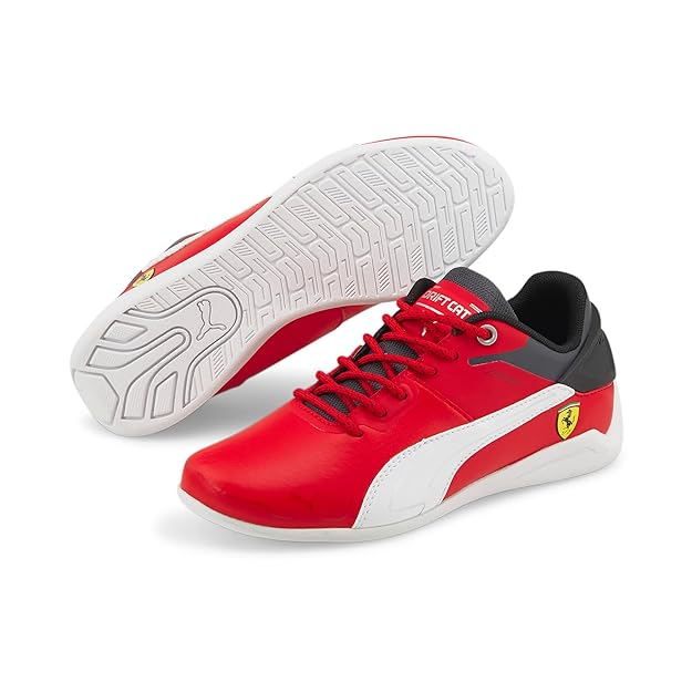 Puma Unisex-Adult Ferrari Drift Cat Delta Jr Rosso Corsa White Sneaker UK-6 (30689605)