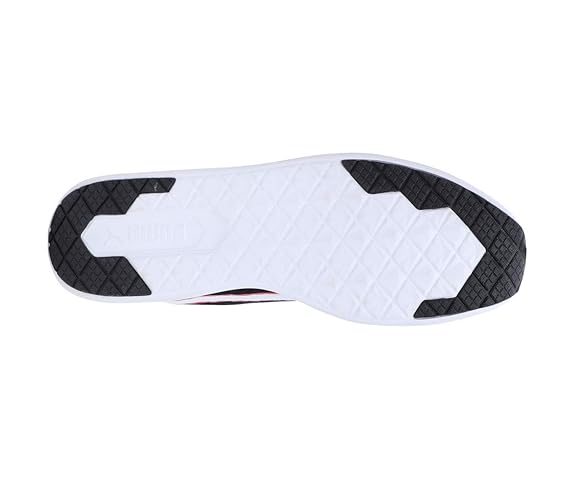 Puma men's Nocturnal Puma Black-Puma White-High Risk Red Running Shoe UK-8 (37115401)