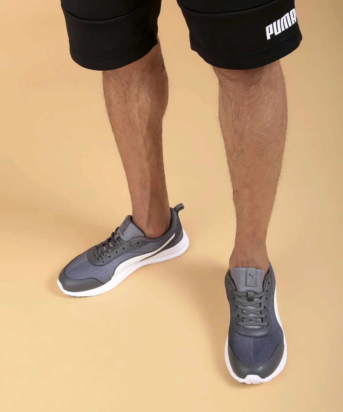 PUMA Omega Walking Shoes For Men (Asphalt-Charcoal Gray- White  , 7)