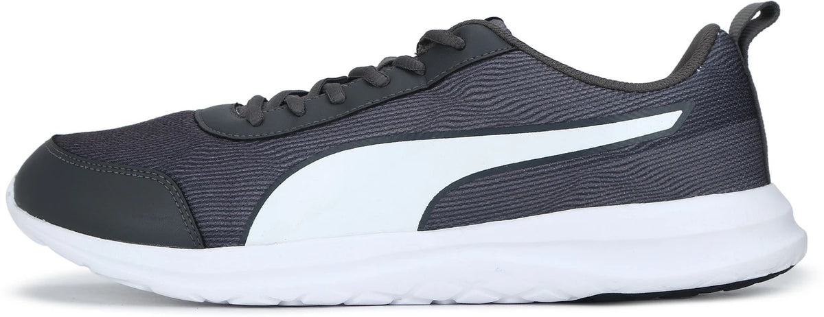 PUMA Omega Walking Shoes For Men (Asphalt-Charcoal Gray- White  , 7)