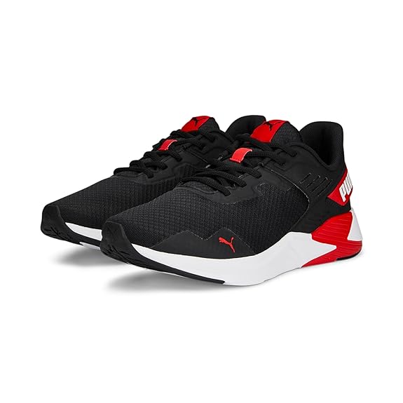 Puma Unisex-Adult Disperse XT 2 Mesh Black-for All Time Red-White Training Shoe UK-8(37685812)