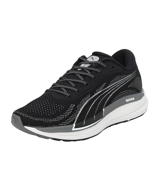 Puma Women's Magnify Nitro Knit WNS Black-Castlerock-White Running Shoe - 4UK (37690801)