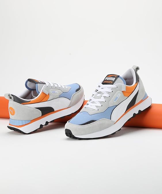Puma Unisex-Adult Rider FV Future Vintage Ash Gray-Blissful Blue Sneaker - 9 UK (38767228)