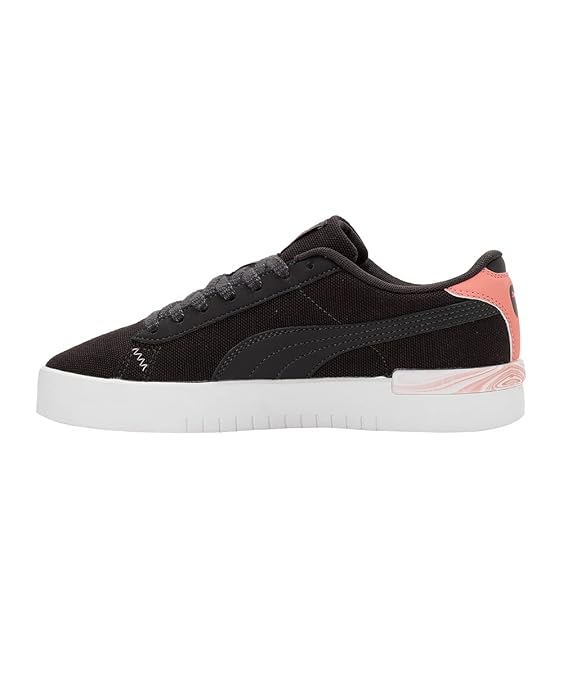 Puma Womens Jada Renew Better Flat Dark Gray-Hibiscus Flower-White Sneaker UK-4