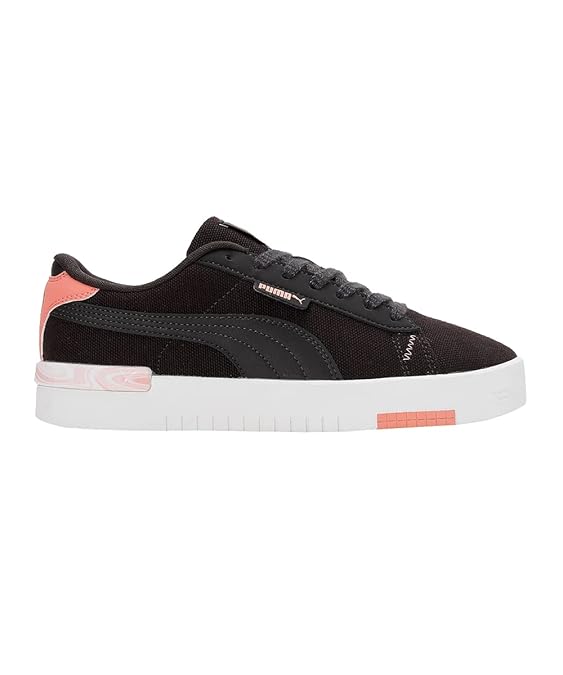 Puma Womens Jada Renew Better Flat Dark Gray-Hibiscus Flower-White Sneaker UK-4