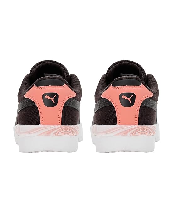 Puma Womens Jada Renew Better Flat Dark Gray-Hibiscus Flower-White Sneaker UK-4