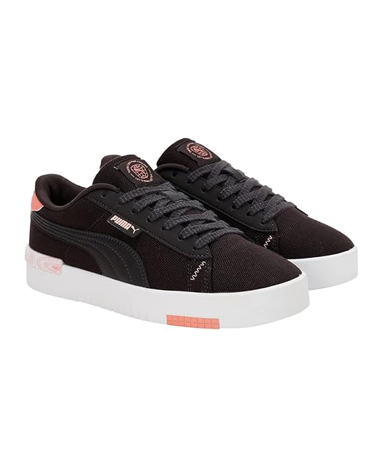 Puma Womens Jada Renew Better Flat Dark Gray-Hibiscus Flower-White Sneaker UK-4