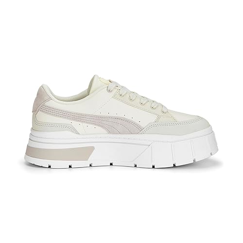 Puma Women's Mayze Stack Luxe WNS Warm White-Marble Sneaker - UK-4