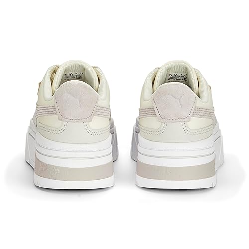 Puma Women's Mayze Stack Luxe WNS Warm White-Marble Sneaker - UK-4
