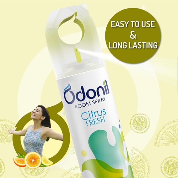 Odonil Room Air Freshener Spray, Citrus Fresh - 220 ml (Pack of 5)