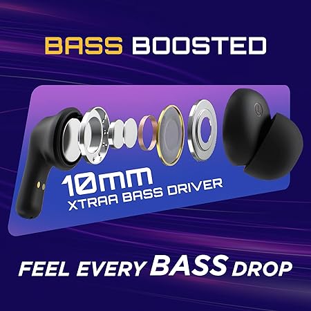 Fastrack Fpods FZ100|BT5.3 TWS Earbuds (Black)