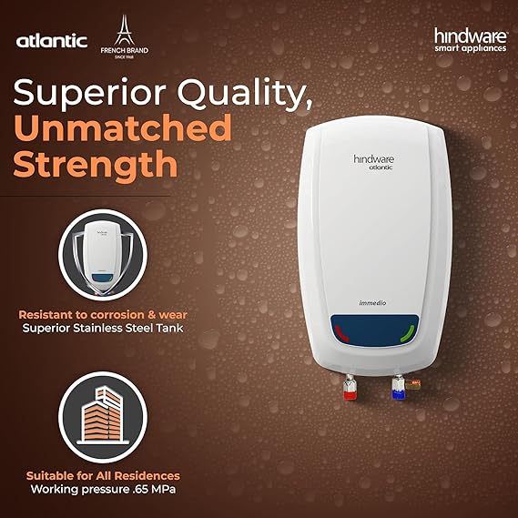 HINDWARE 3 L INSTANT WATER GEYSER (IMMEDIO BLUE WHITE & BLUE)