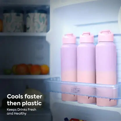 PEXPO CRAFT PRO ISI CERTIFIED STAINLESS STEEL SPORTSFRIDGE WATER BOTTLE WITH SIPPER CAP 750ML SINGLE WALL FOR HOME OFFICE GYM TRAVELLING L