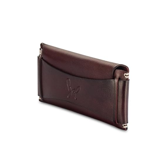 Rohit Bal Black Leather Wallet with Flap for Men