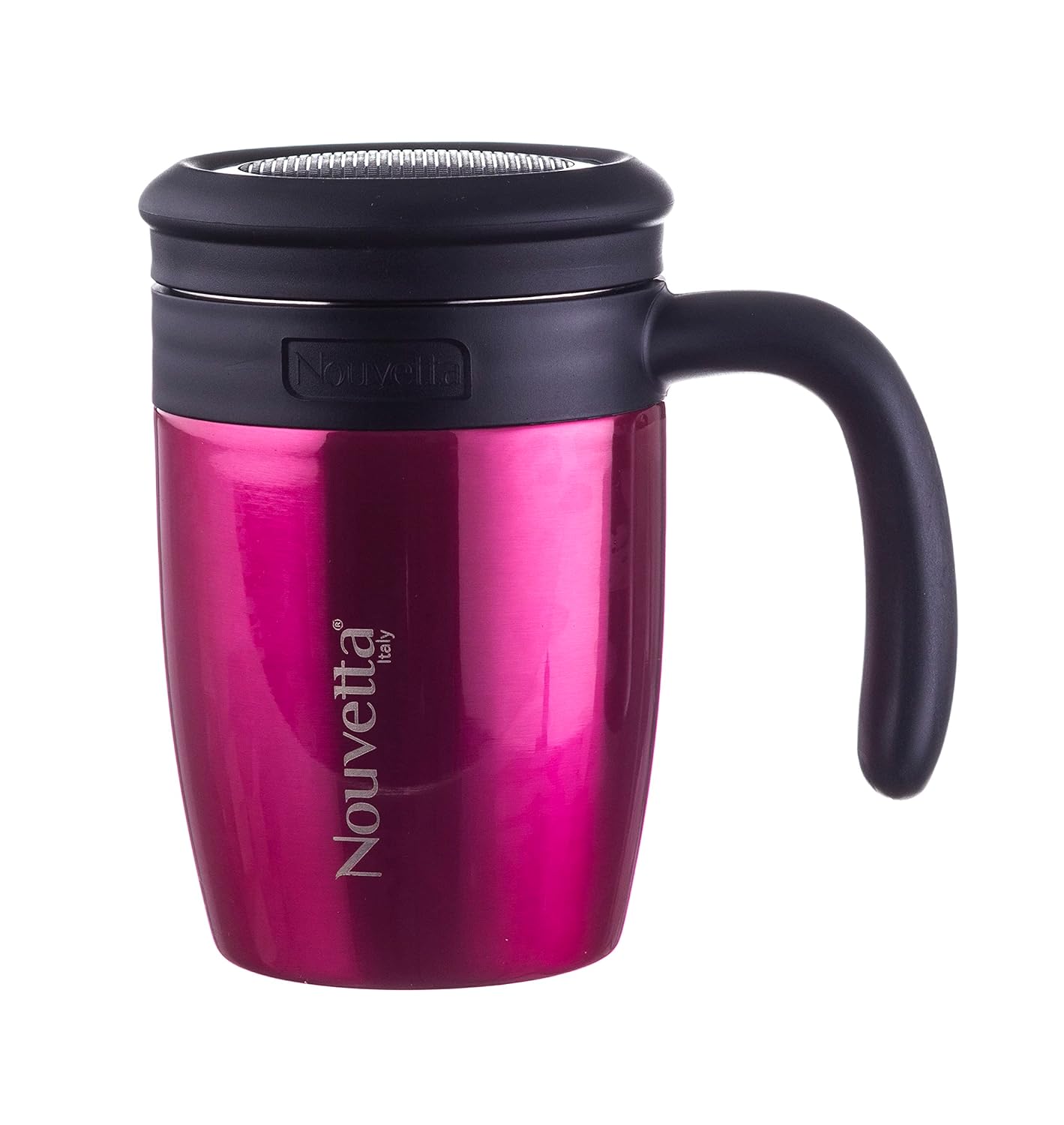 Nouvetta Stricker Vacuum Insulated Double Wall Stainless Steel Mug, 450ML (Pink)