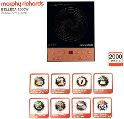 MORPHY RICHARDS  BELLEZA    2000W BLACK ROSE GOLD INDUCTION