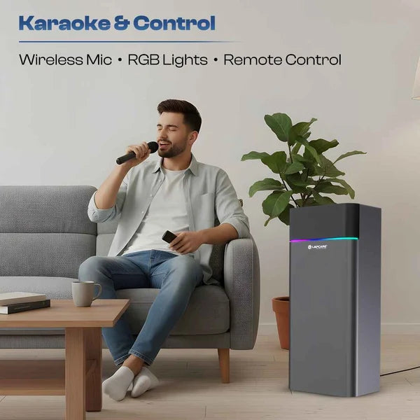 Lapcare Beast Pro 120W Immersive Audio | Bluetooth v5.3 | 8-inch Subwoofer |  RGB Lights | Multiple Connectivity