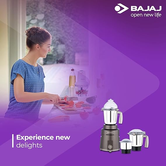 BAJAJ HERCULO MIXER GRINDER 1000W COFFEE BROWN